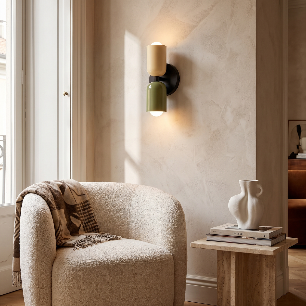 Bauhaus Double Wall Sconce in an elegant Italian interior