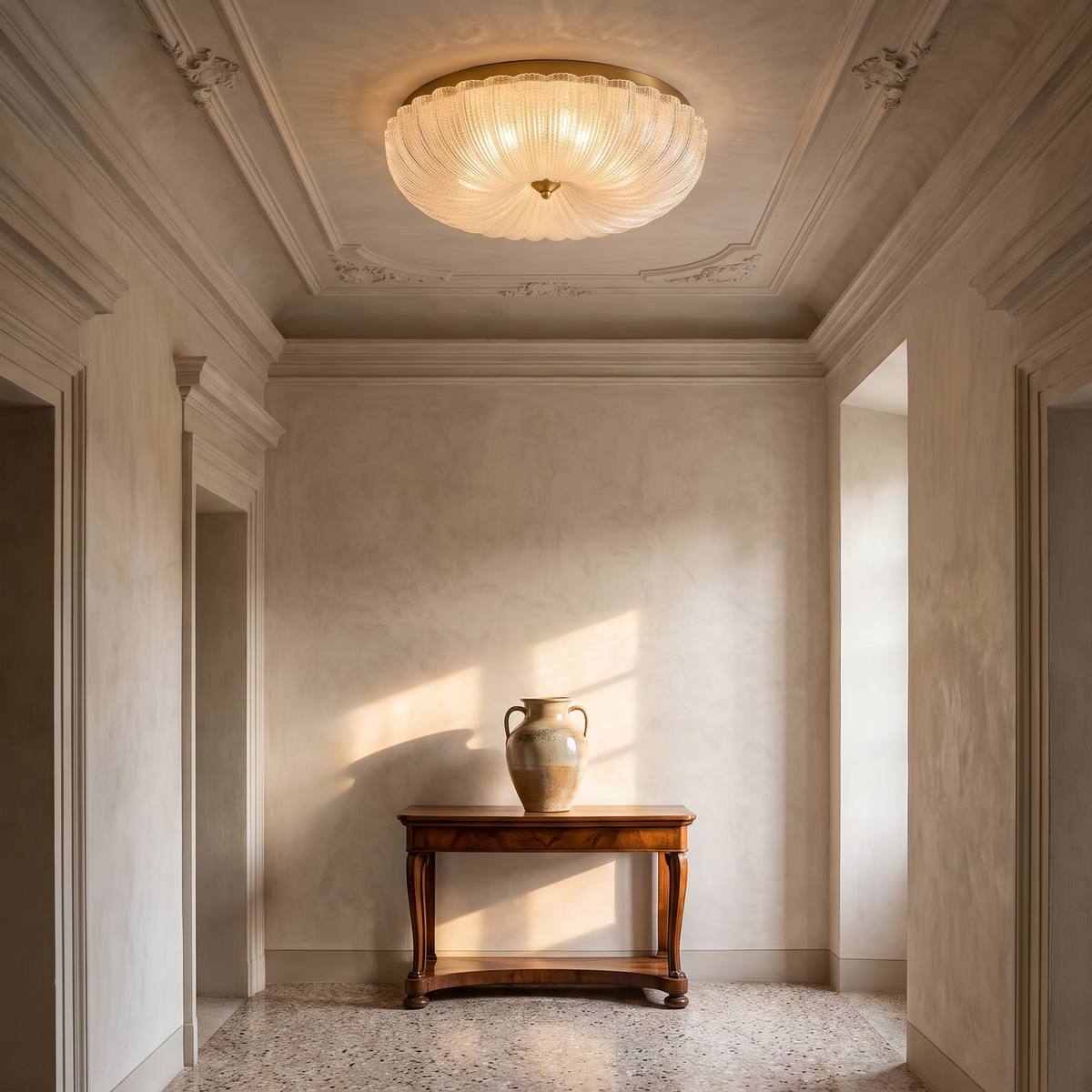 Flower Glass Flush Mount in an elegant Italian setting