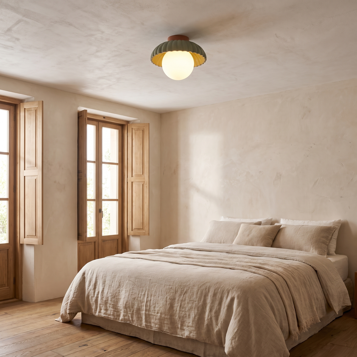Modern Surface Mount LED Ceiling Light in a warm Italian interior