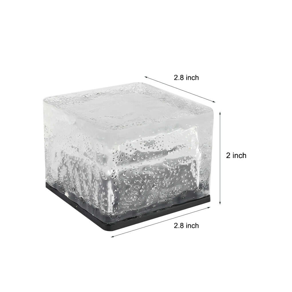 Solar Ice Cube Step Lights, Crystal Garden Path Deck Lamp