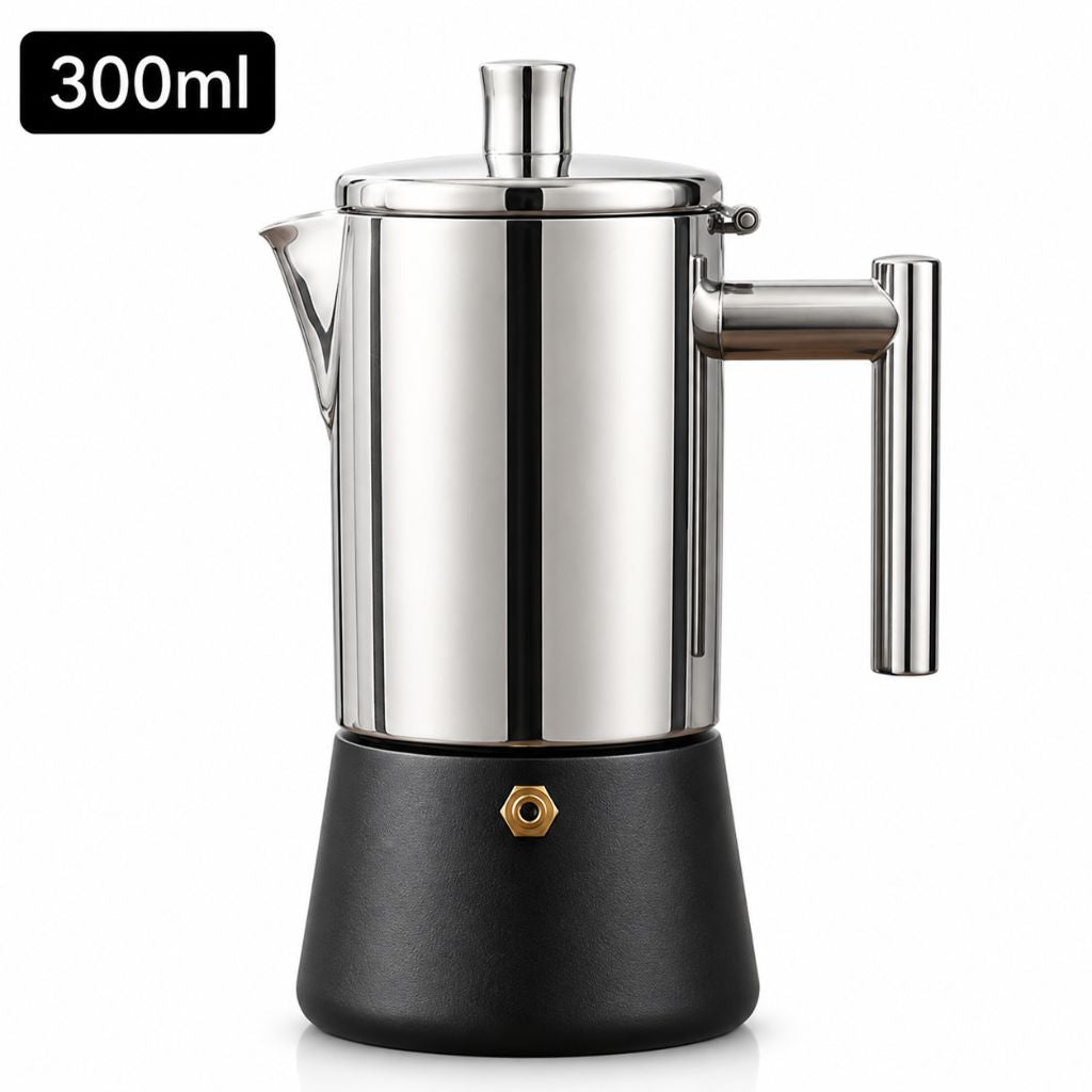 Italian Moka Pot, Stainless Steel Stovetop Coffee Maker