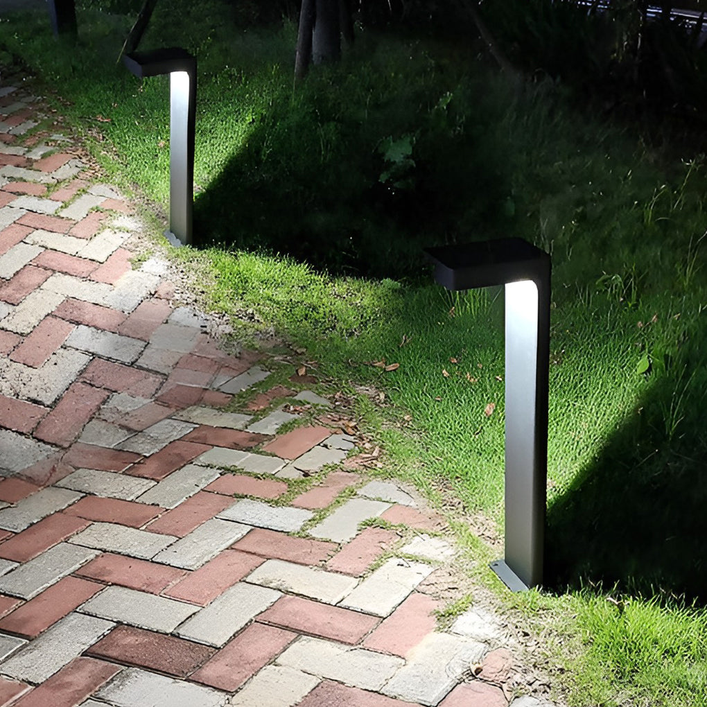 L-Shaped Bollard Light, Solar or Hardwired Path Light