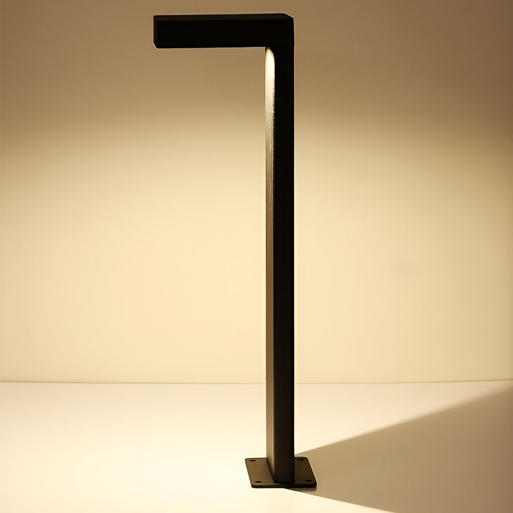L-Shaped Bollard Light, Solar or Hardwired Path Light