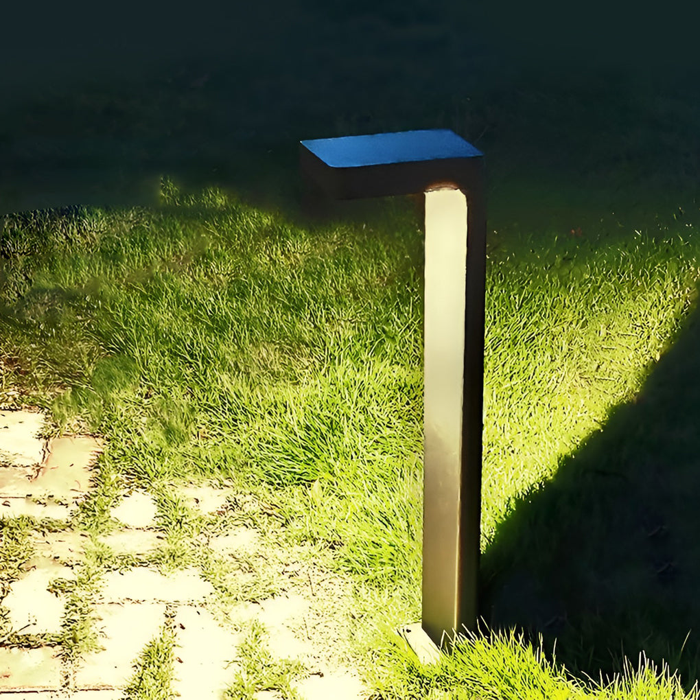 L-Shaped Bollard Light, Solar or Hardwired Path Light