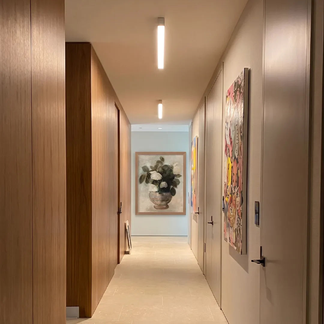 Slim Linear LED Ceiling Light, Remote Dimmable Bar Light