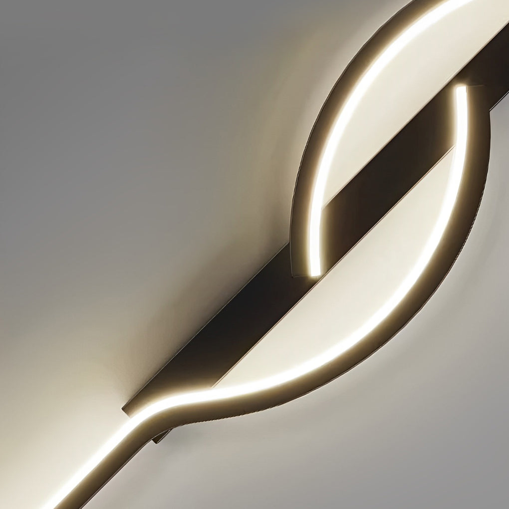 LED Wall Sconce, Black Linear Minimalist Dimmable Light