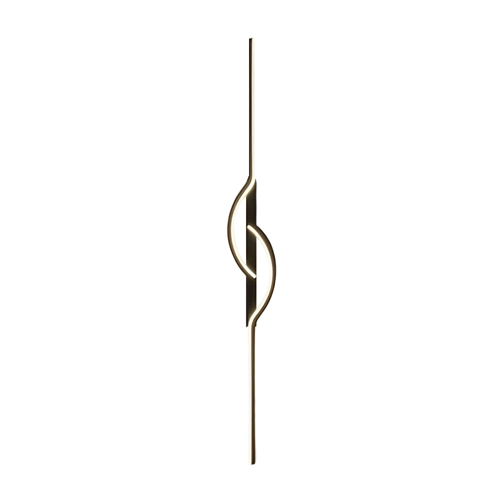 LED Wall Sconce, Black Linear Minimalist Dimmable Light