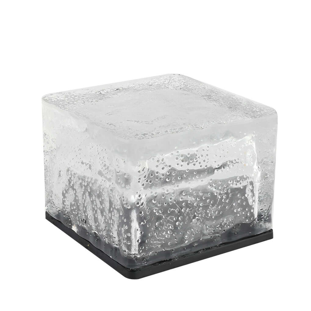 Solar Ice Cube Step Lights, Crystal Garden Path Deck Lamp