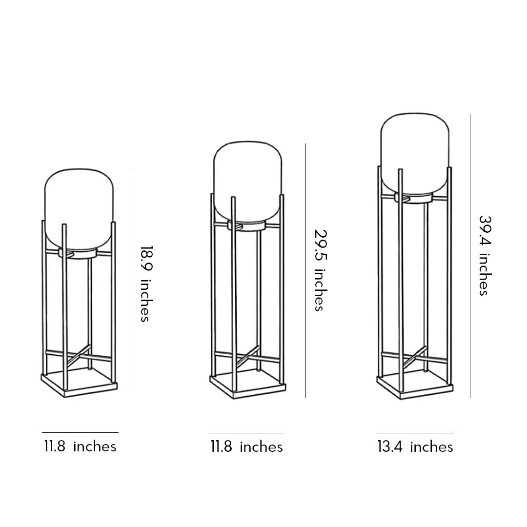 Outdoor Floor Lantern, Solar or Hardwired Standing Light