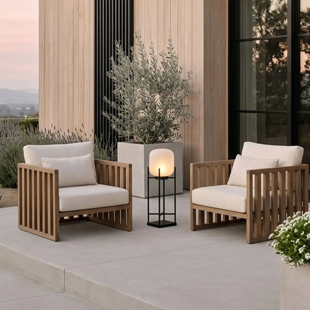 Outdoor Floor Lantern, Solar or Hardwired Standing Light