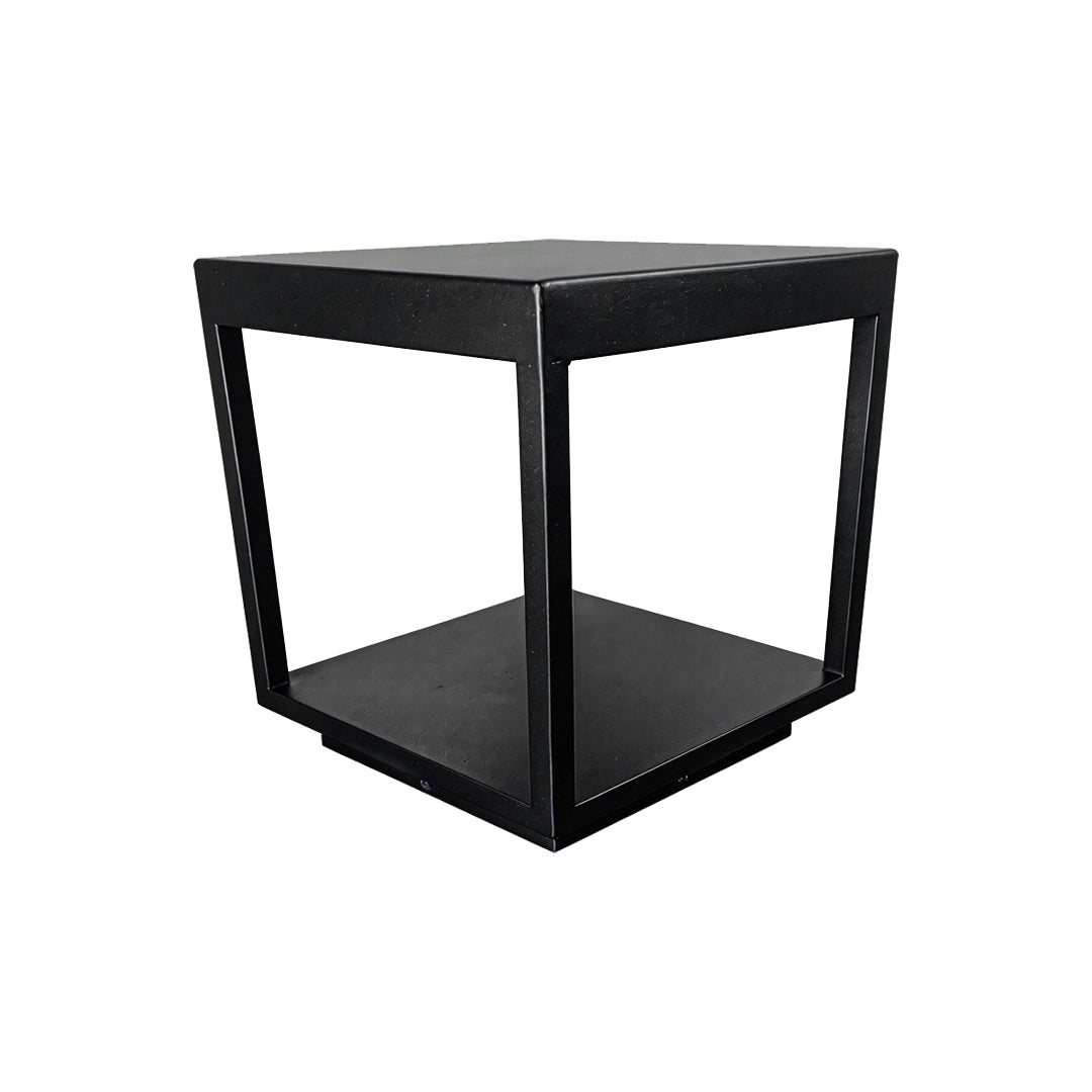 Open Frame Square Pillar Light, Solar or Hardwired Lantern