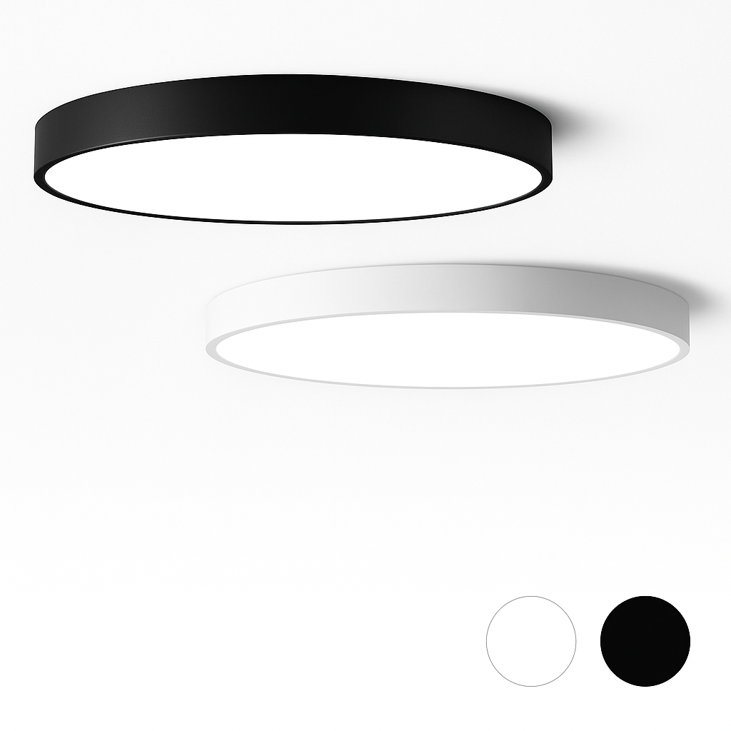Slim Round LED Ceiling Light, Dimmable Flush Mount, 5 Sizes