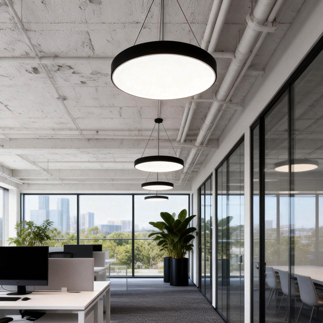 Round LED Ring Pendant Light, Modern Dimmable Ceiling Light