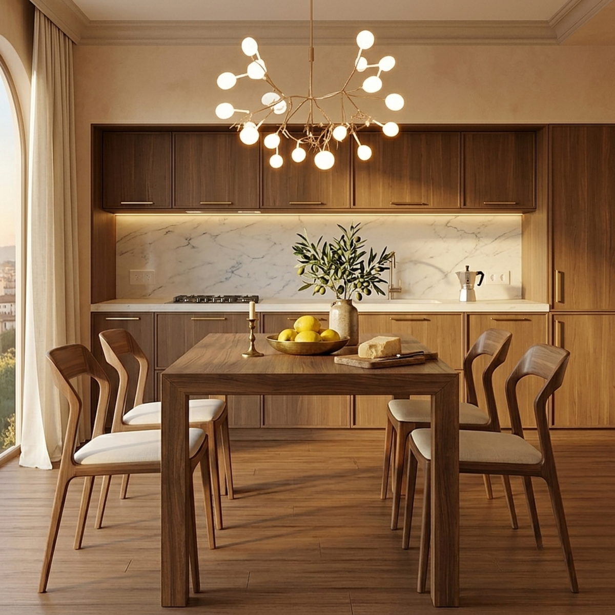 Modern LED Branch Pendant Chandelier — Casa Milano Designer Sputnik Light for Dining Room & Foyer