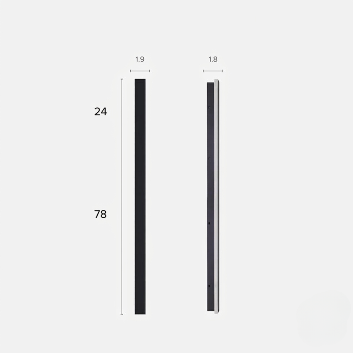 Modern Black Linear LED Outdoor Wall Light — Casa Milano Weatherproof Exterior Sconce for Front Door & Garden