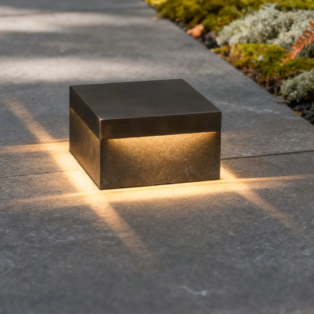 Pillar Cap Light, Flat Square Stainless Steel Fence Light