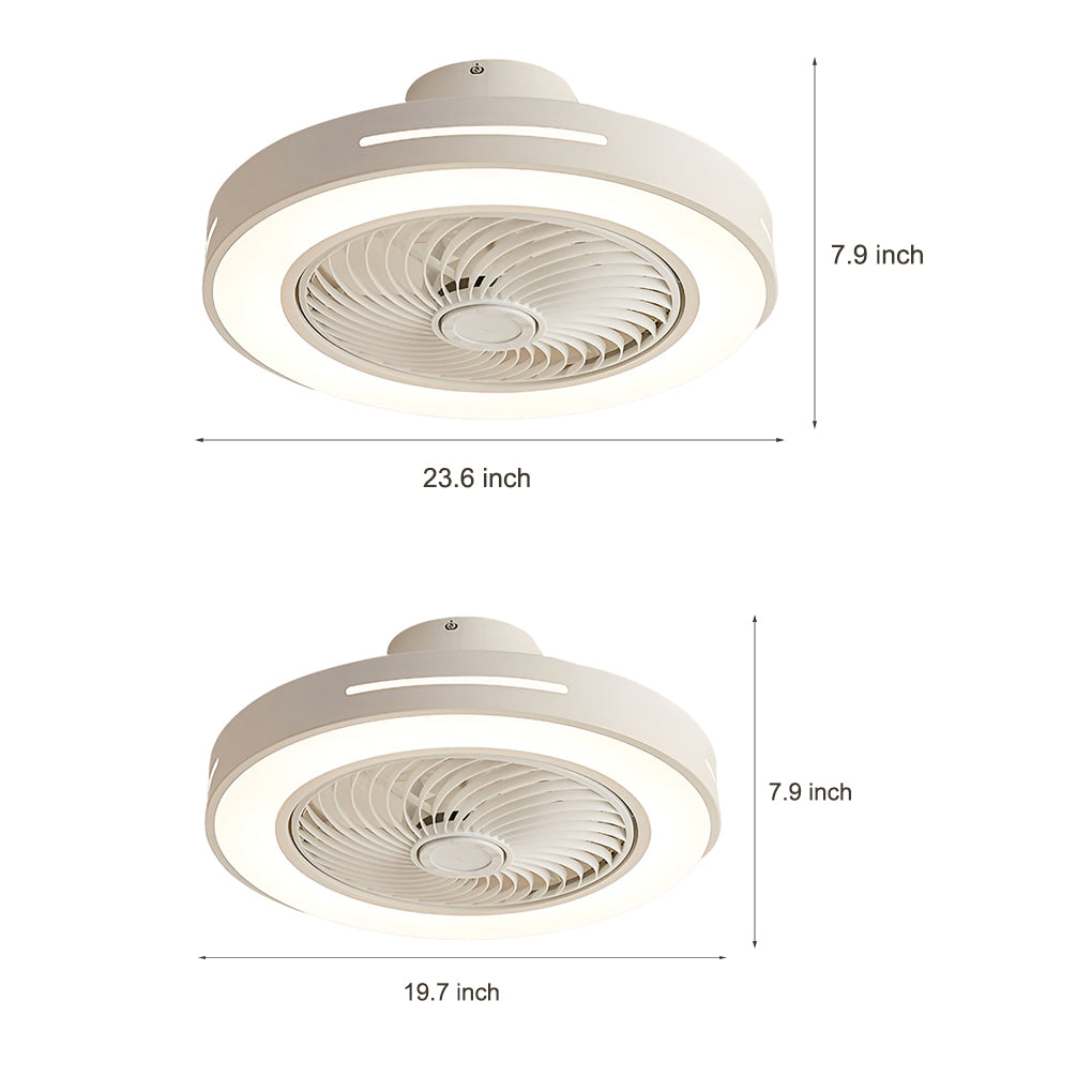 Bauhaus Ceiling Fan with Light, Colorful Flush Mount Fan