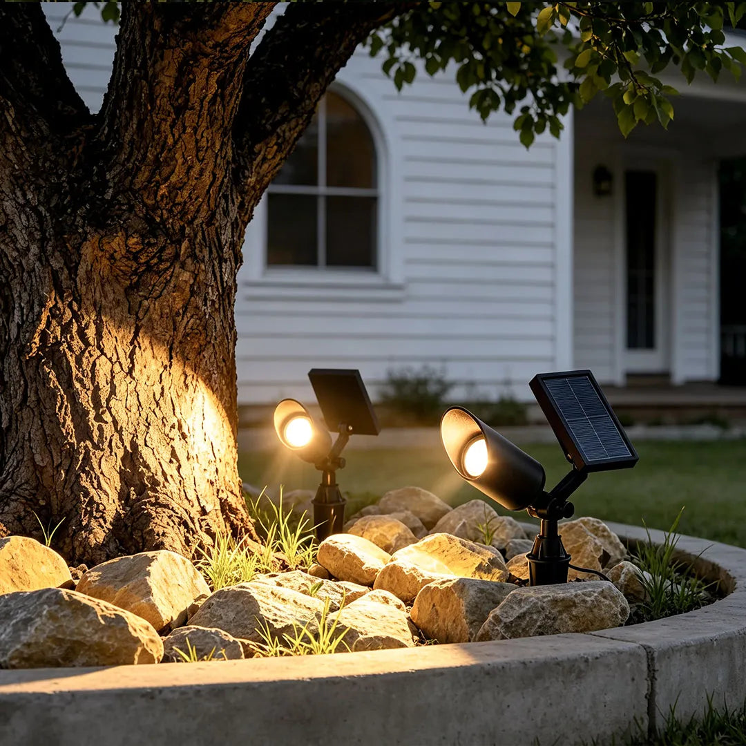 Solar Tree Spotlight, Adjustable Outdoor Landscape Uplight