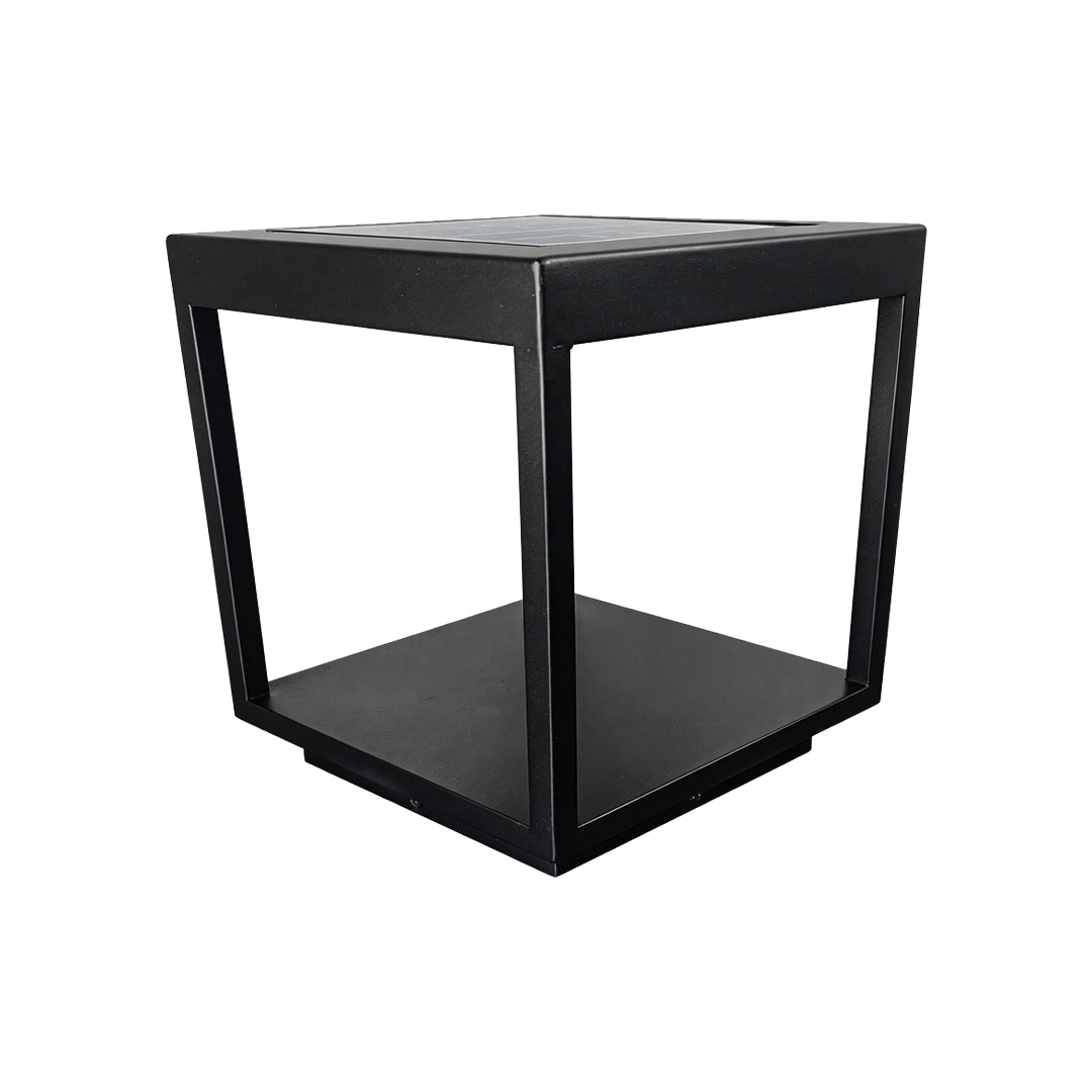Open Frame Square Pillar Light, Solar or Hardwired Lantern