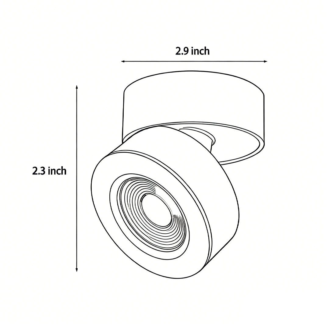 Adjustable Surface Spotlight, Foldable LED Ceiling Light