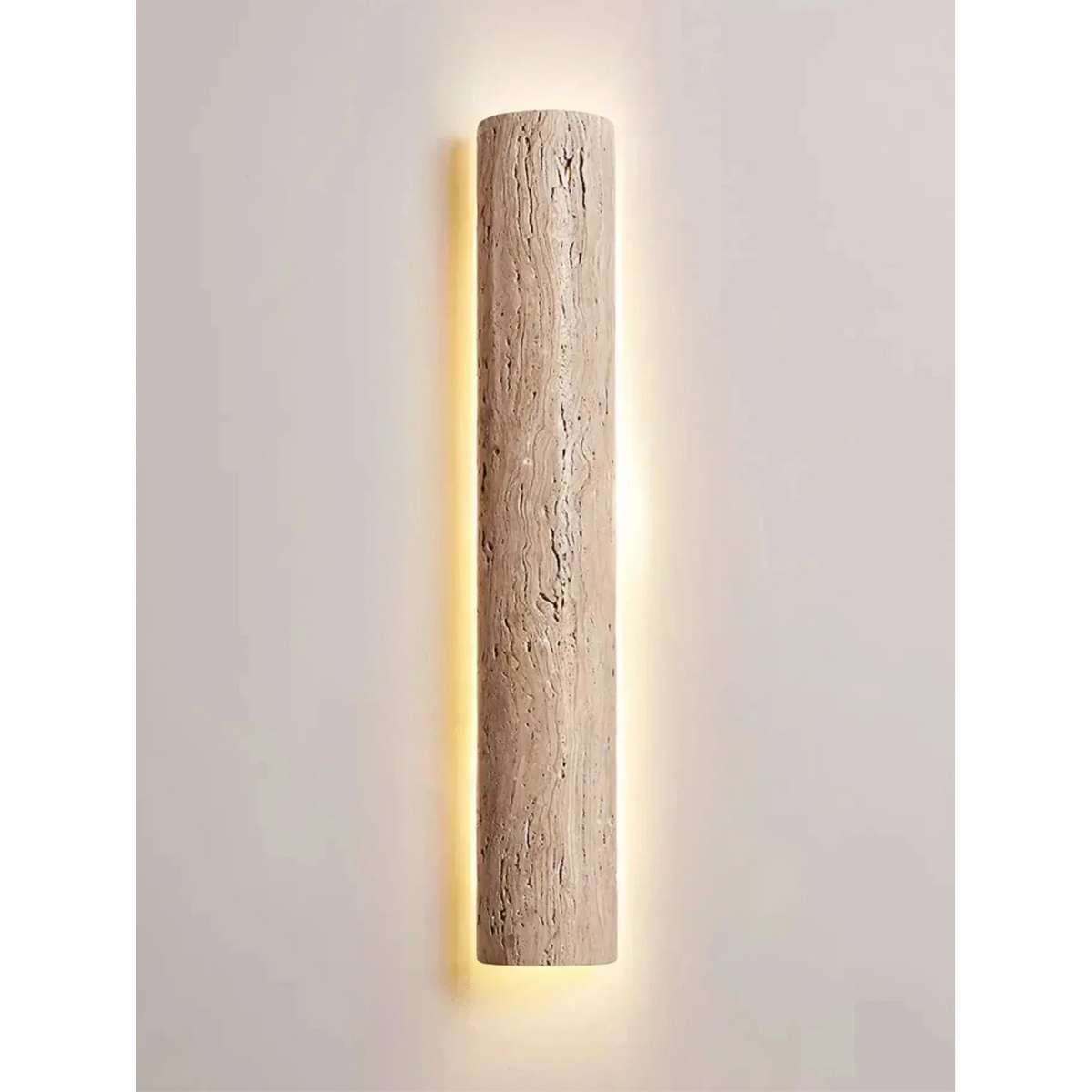 Travertine Bar Wall Light, Linear Stone LED Wall Sconce