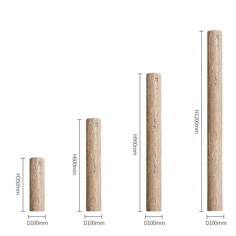 Travertine Bar Wall Light, Linear Stone LED Wall Sconce