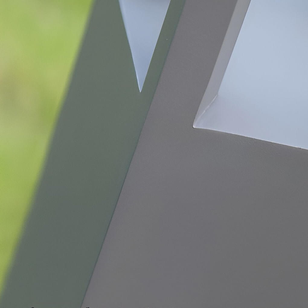 Black LED Bollard Light, Modern Garden Path Post Light