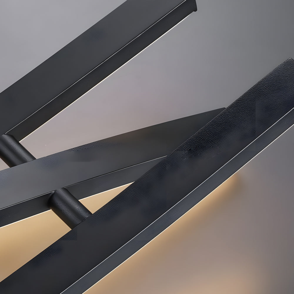 Linear Pendant Light, Rippled LED Remote Dimmable Kitchen