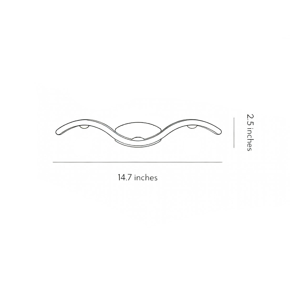 Wing Shaped Outdoor Wall Light, 3-Head Up Down LED Sconce