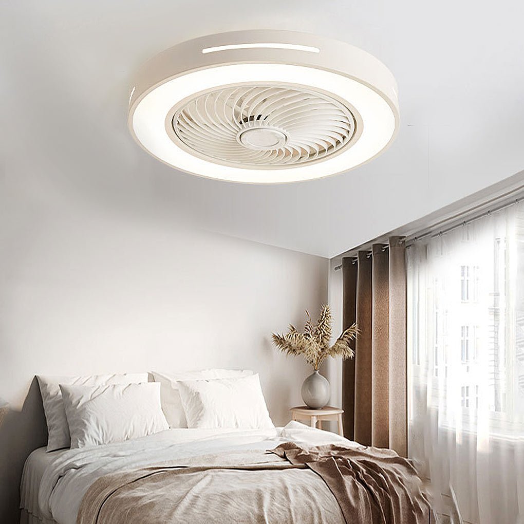 Bauhaus Ceiling Fan with Light, Colorful Flush Mount Fan
