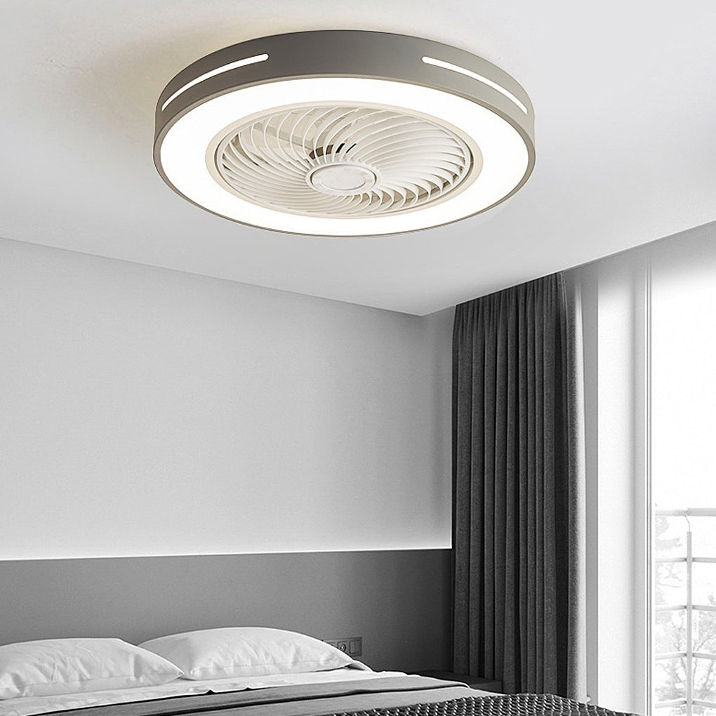 Bauhaus Ceiling Fan with Light, Colorful Flush Mount Fan