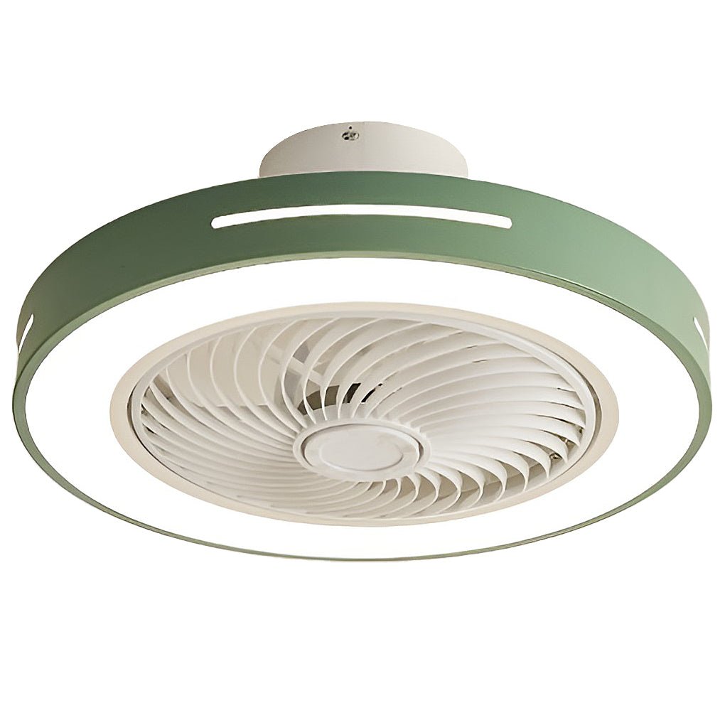 Bauhaus Ceiling Fan with Light, Colorful Flush Mount Fan