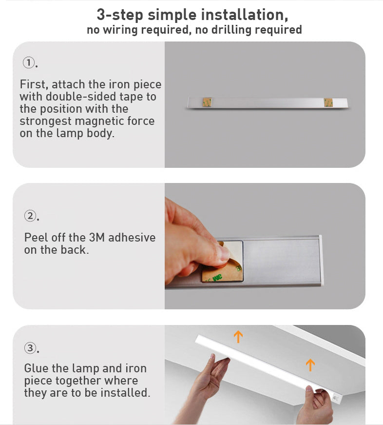 Rechargeable Wireless Motion Sensor Under Cabinet LED Light