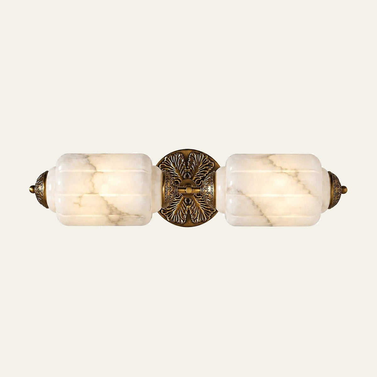 Milk Glass Vanity Light, Art Deco 2-Light Brass or Black