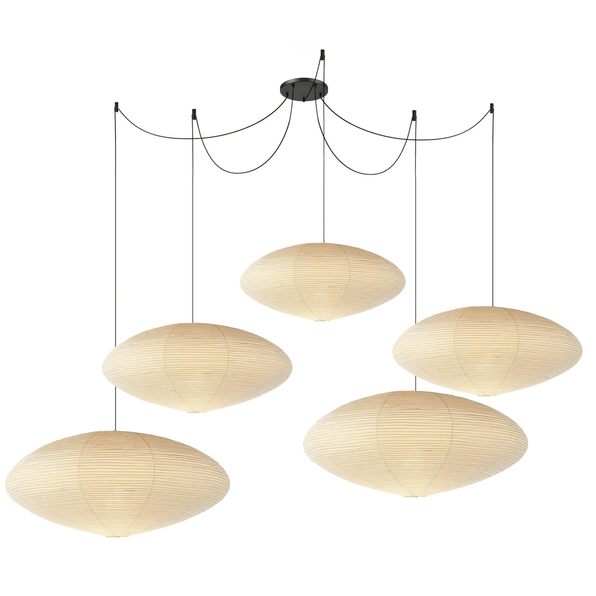 Washi Paper Lantern Pendant Light, Japandi Ceiling Lamp