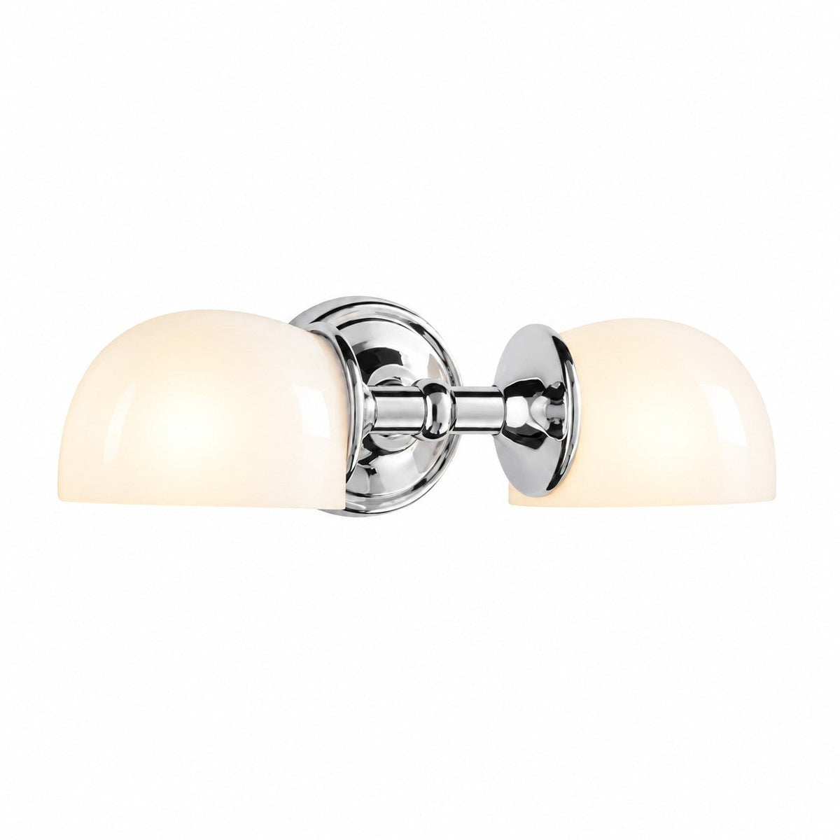 Milk Glass Vanity Light, 2-Light Bathroom Wall Sconce