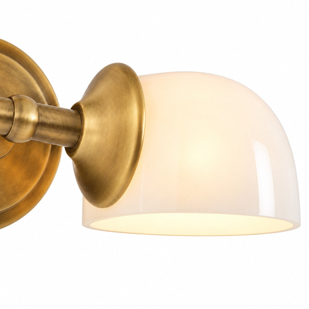 Milk Glass Vanity Light, 2-Light Bathroom Wall Sconce