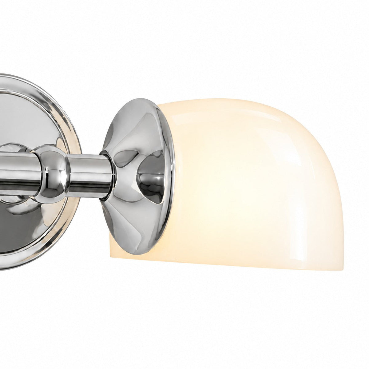 Milk Glass Vanity Light, 2-Light Bathroom Wall Sconce