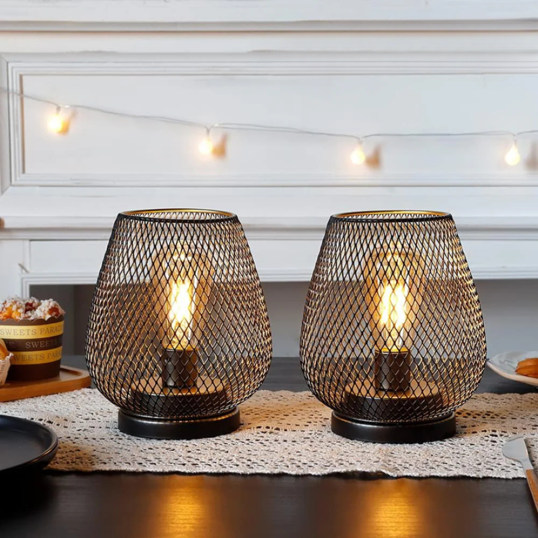 Wireless LED Table Lamp, Portable Metal Battery Lamp