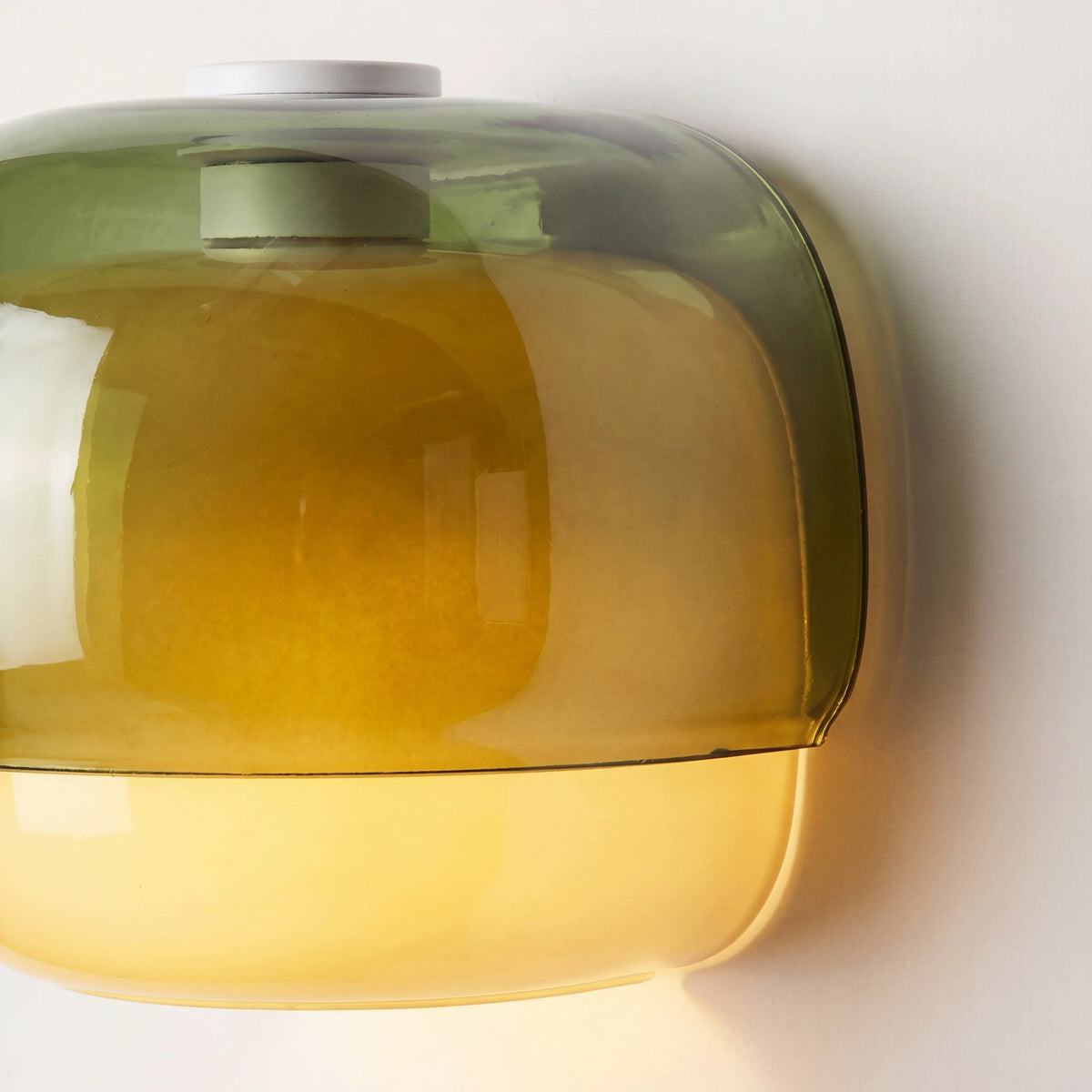 Bauhaus Mushroom Wall Sconce, Double Layer Colored Glass