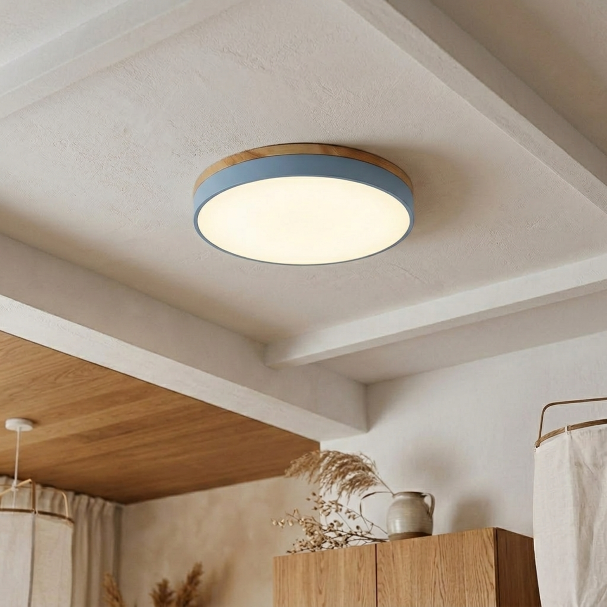 Bauhaus Disc Ceiling Light, Flat Round Flush Mount Lamp