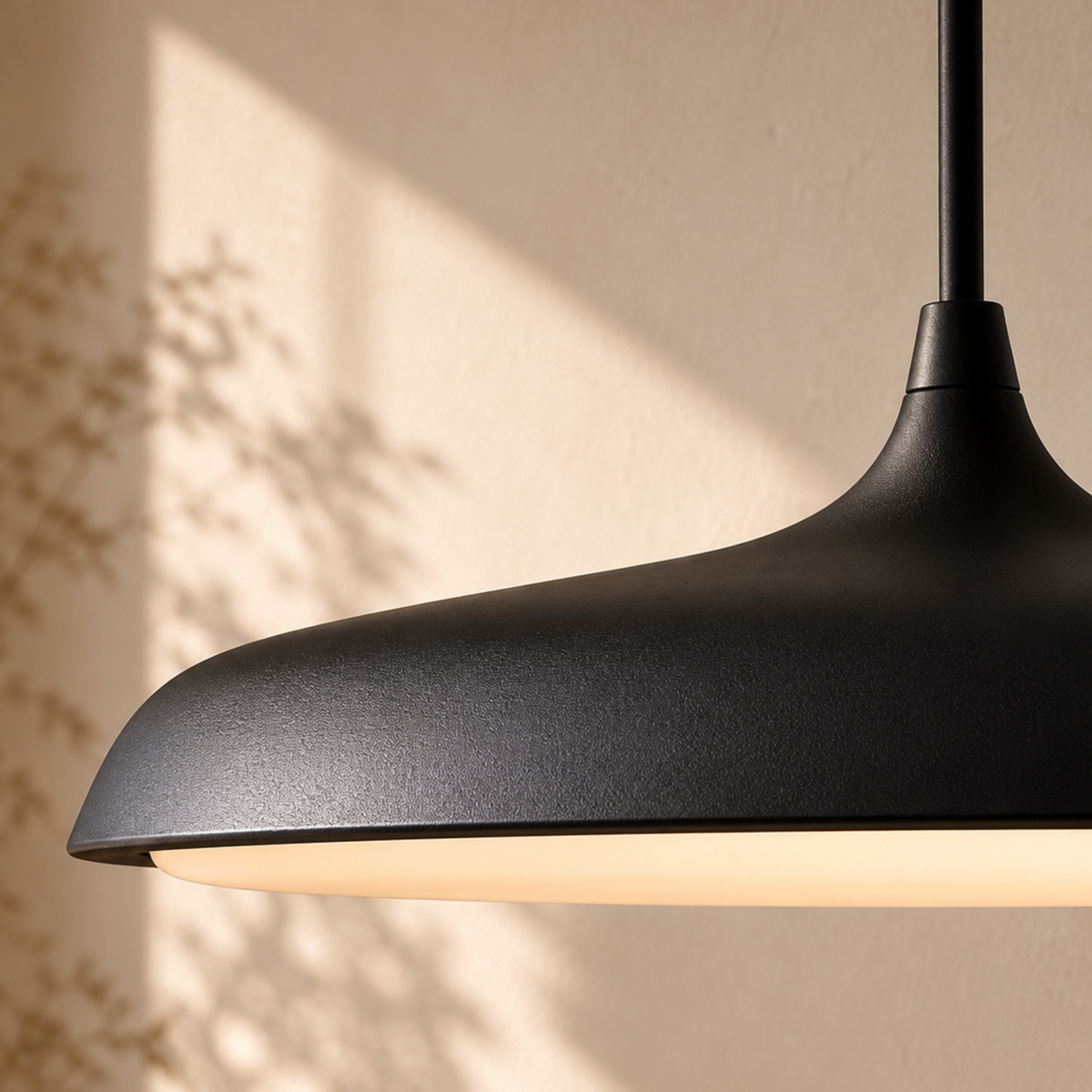 Bauhaus Disc Pendant Light, Slim UFO LED Metal Hanging Lamp
