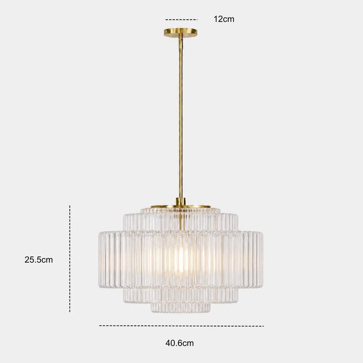 Tiered Glass Pendant Light, Opal Milk Glass, Antique Brass