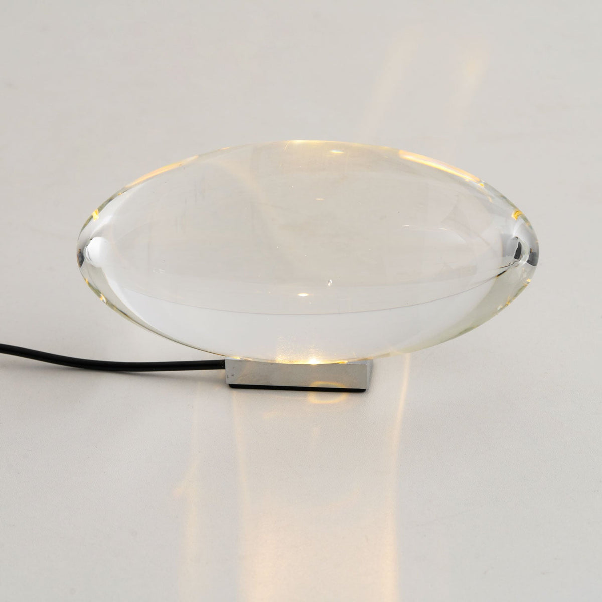 Crystal Glass Pebble Table Lamp, Sunset & Warm Night Light