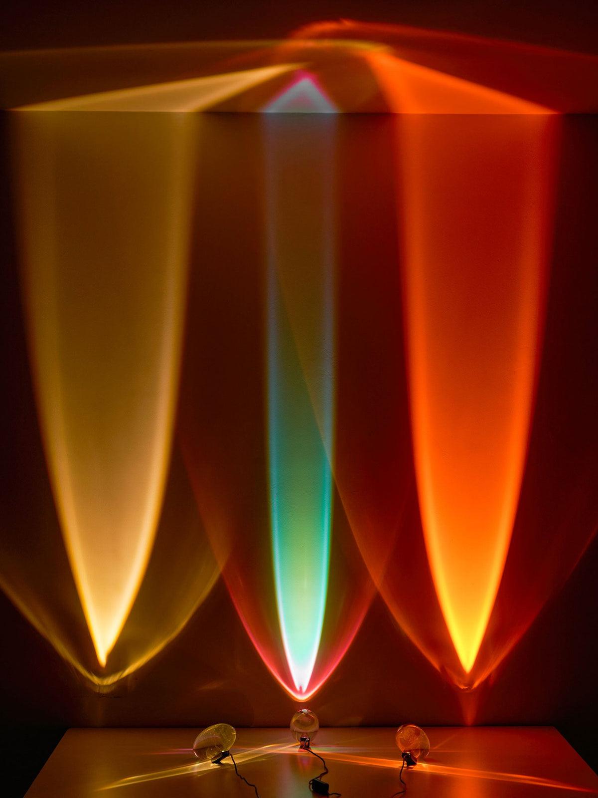 Crystal Glass Pebble Table Lamp, Sunset & Warm Night Light