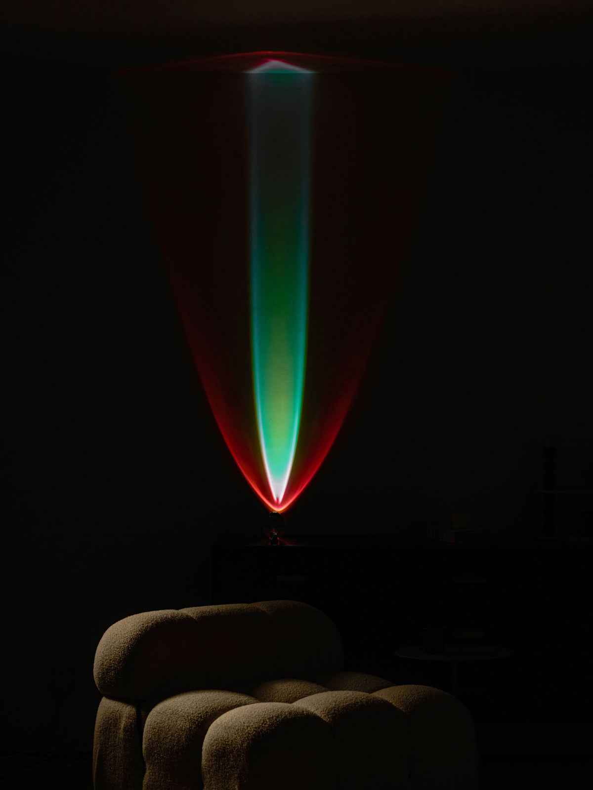Crystal Glass Pebble Table Lamp, Sunset & Warm Night Light