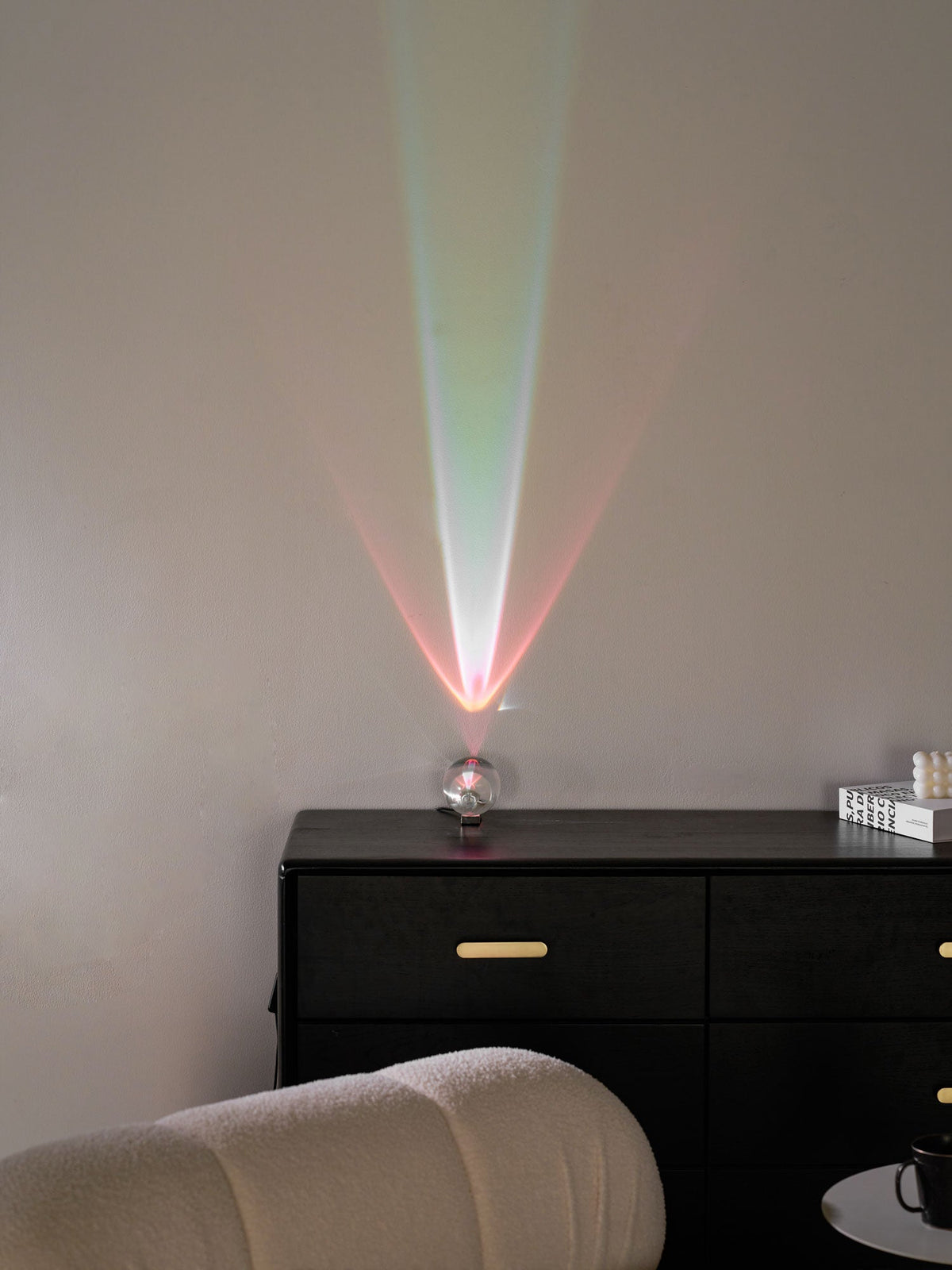 Crystal Glass Pebble Table Lamp, Sunset & Warm Night Light