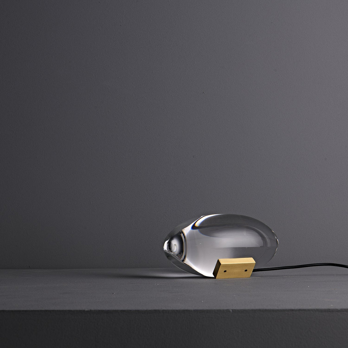 Crystal Glass Pebble Table Lamp, Sunset & Warm Night Light