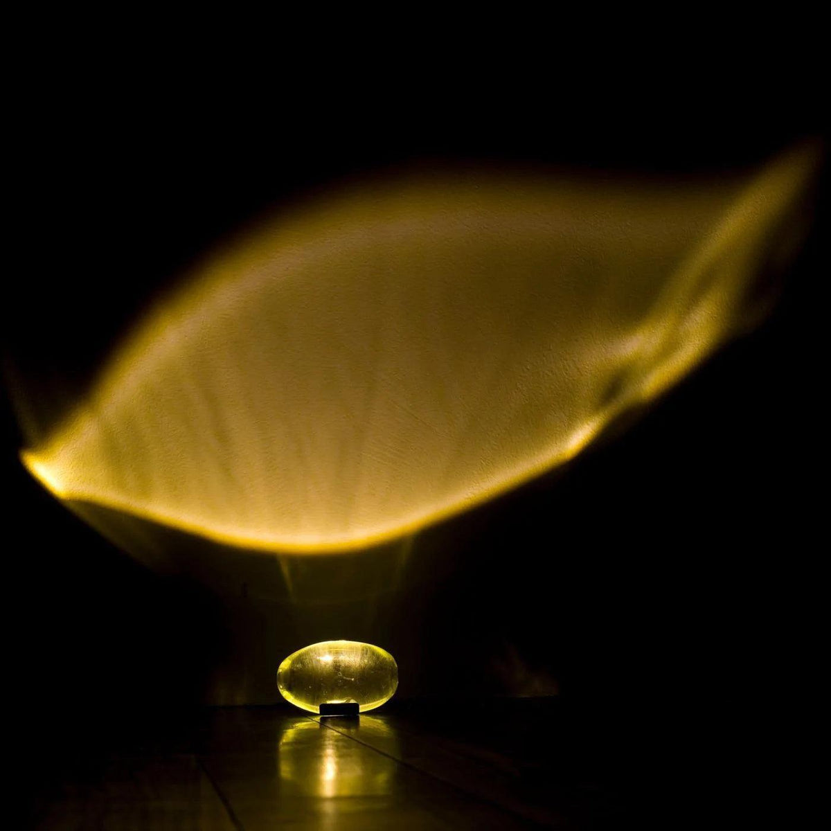 Crystal Glass Pebble Table Lamp, Sunset & Warm Night Light