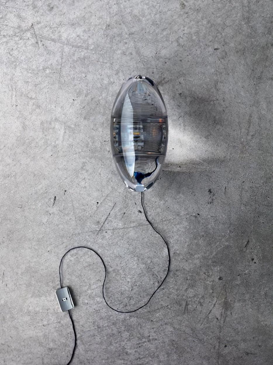 Crystal Glass Pebble Table Lamp, Sunset & Warm Night Light
